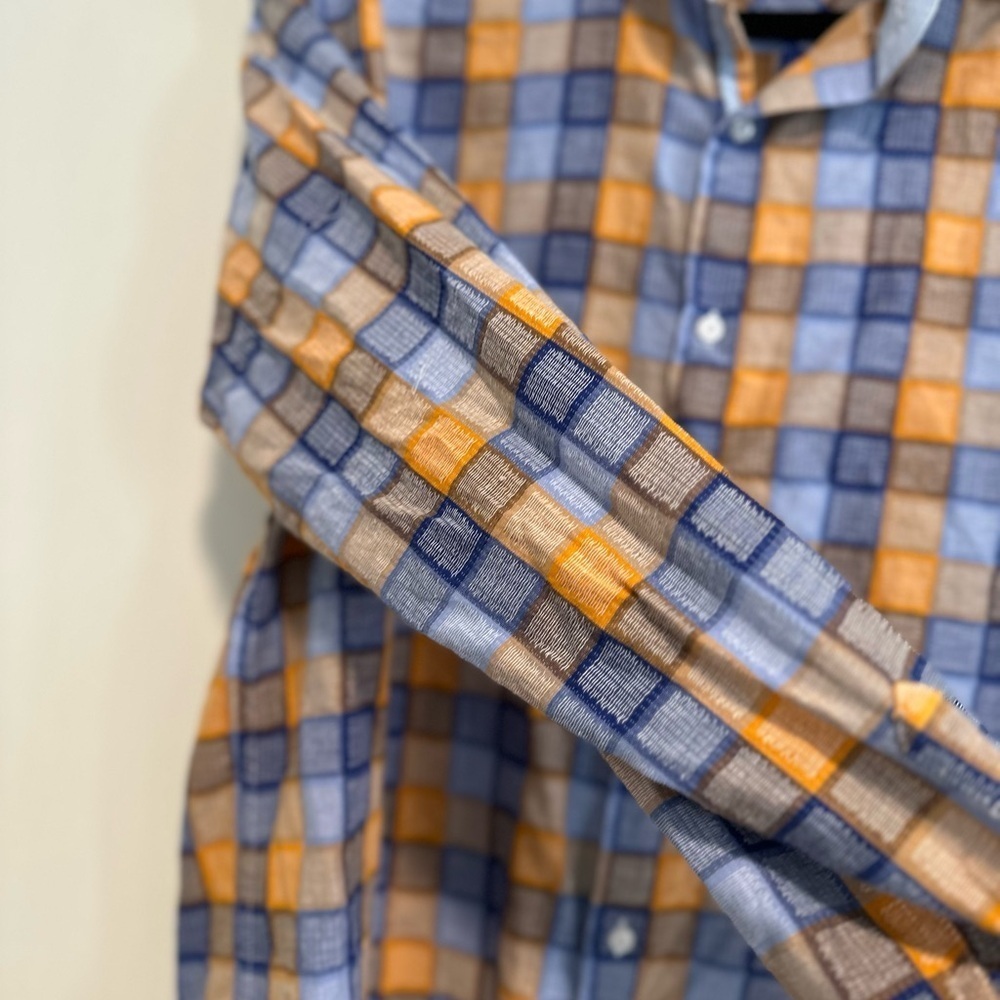 Steven Land Men’s Modern Fit Colorful Button Down Dress Shirt. french cuff. - Picture 11 of 11